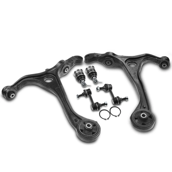 2004-2008 Acura TSX A Set of 6 Control Arm Ball Joint and Sway Bar Link Kit Front Side A-Premium APCA3238
