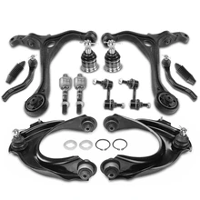2003-2006 Honda Accord A Set of 14 Control Arm Ball Joint Tie Rod and Sway Bar Link Kit Front Side A-Premium APCA3263