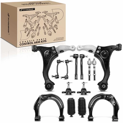 14 Pcs Control Arm with Ball Joint & Sway Bar Link & Tie Rod End