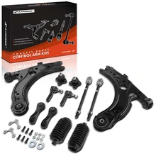 2001-2005 Volkswagen Jetta A Set of 12 Control Arm Ball Joint Tie Rod and Sway Bar Link Kit Front Side A-Premium APCA3273