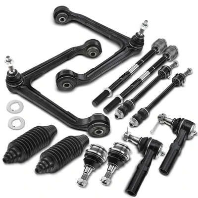 12 Pcs Front Control Arm with Ball Joint Stabilizer Bar Link