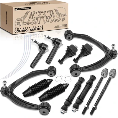 12 Pcs Control Arm with Ball Joint Sway Bar Link Tie Rod