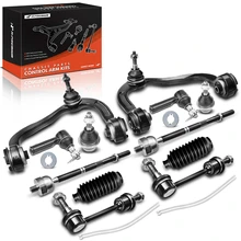 12 Pcs Front Control Arm & Ball Joint Stabilizer Bar Link Kit