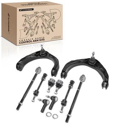 10 Pcs Front Control Arm & Stabilizer Bar Link & Tie Rod End