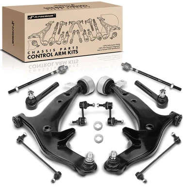 10 Pcs Front & Rear Control Arm & Ball Joint Sway Bar Link