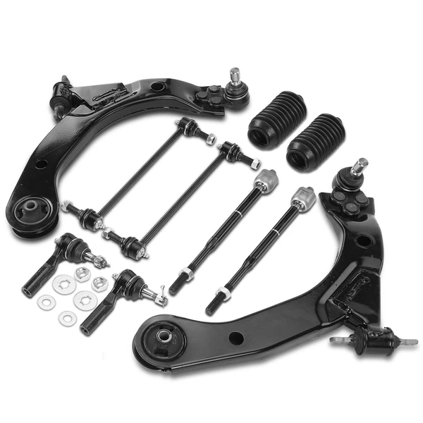 A Set of 10 Control Arm Ball Joint Tie Rod and Sway Bar Link Kit Front Side A-Premium APCA3328