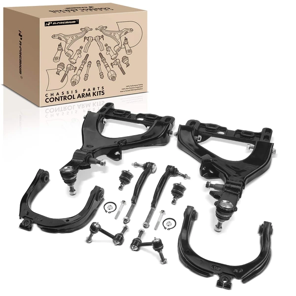 A Set of 10 Control Arm Ball Joint Sway Bar Link Tie Rod End Kit Front Side A-Premium APCA3345