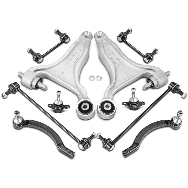 2001-2005 Volvo V70 A Set of 10 Control Arm Ball Joint Sway Bar Link Tie Rod End Kit Front & Rear A-Premium APCA3357