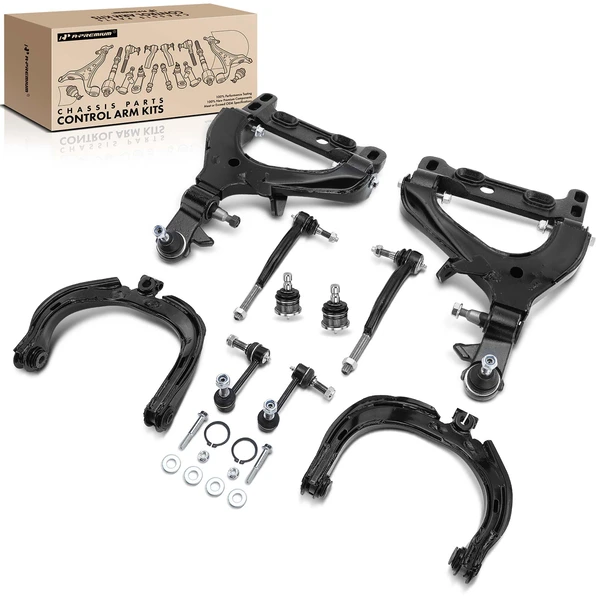 A Set of 10 Control Arm Ball Joint Sway Bar Link Tie Rod End Kit Front Side A-Premium APCA3364