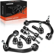 8 Pcs Front Control Arm with Ball Joints Sway Bar Link Tie Rod End