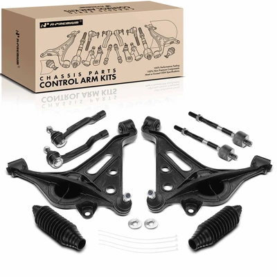 8 Pcs Front Control Arm & Ball Joint Tie Rod End