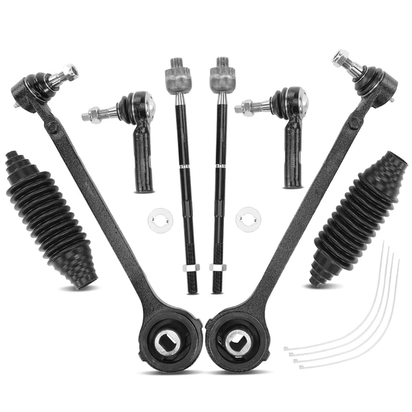 2005-2010 Chrysler 300 A Set of 8 Control Arm Ball Joint and Tie Rod End Kit Front Side A-Premium APCA3405