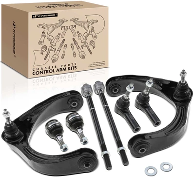 8 Pcs Front Control Arm & Tie Rod End & Ball Joint