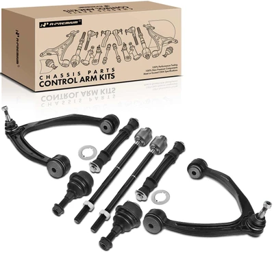 8 Pcs Front Control Arm Stabilizer Bar Link Kit Tie Rod End