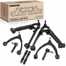 8 Pcs Front Lower & Upper Control Arm with Ball Joint