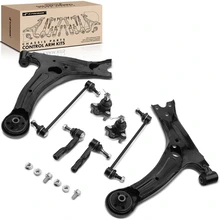 2000-2005 Toyota Celica A Set of 8 Control Arm Ball Joint Sway Bar Link Tie Rod End Kit Front Side A-Premium APCA3437