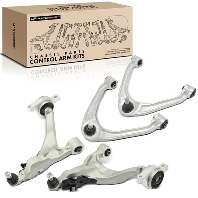 4 Pcs Front Upper & Lower Control Arm with Ball Joint Assembly