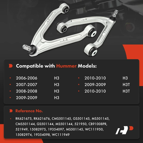 2-Pc Control Arm and Ball Joint Kit, Front Driver & Passenger Upper with Ball Joint A-Premium APCA7947