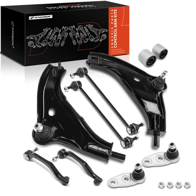 10 Pcs Control Arm with Ball Joint & Sway Bar Link & Tie Rod End