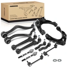 12 Pcs Control Arm with Ball Joint Sway Bar Link Tie Rod End