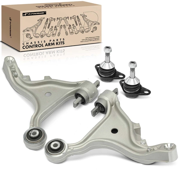 1999-2006 Volvo S80 4-Pc Control Arm and Ball Joint Kit, Front Side with Ball Joint A-Premium APCA4976