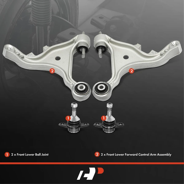 4-Pc Control Arm and Ball Joint Kit, Front Side with Ball Joint A-Premium APCA4976
