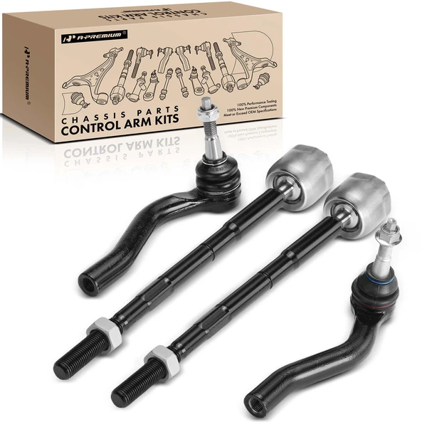 4 Pcs Inner & Outer Tie Rod End Assembly for Chevy Blazer 19-21 Cadillac XT6 20-21