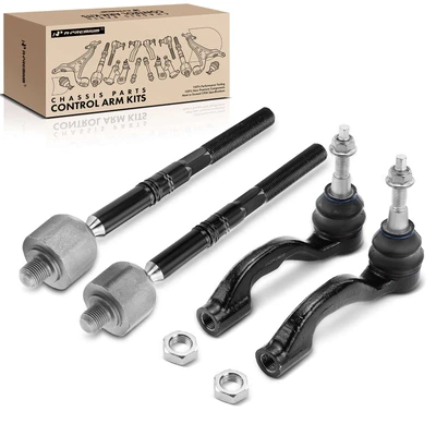 4 Pcs Inner & Outer Tie Rod End Assembly