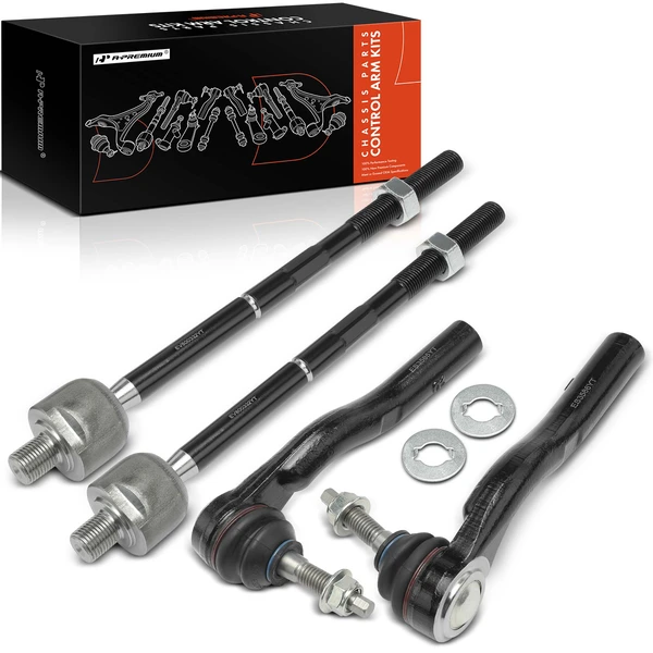 4 Pcs Inner & Outer Steering Tie Rod End for Cadillac CTS 2003-2007