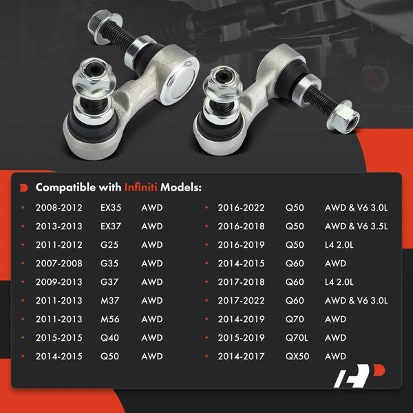 Sway Bar Link, Front Side, A-Premium APCA7345