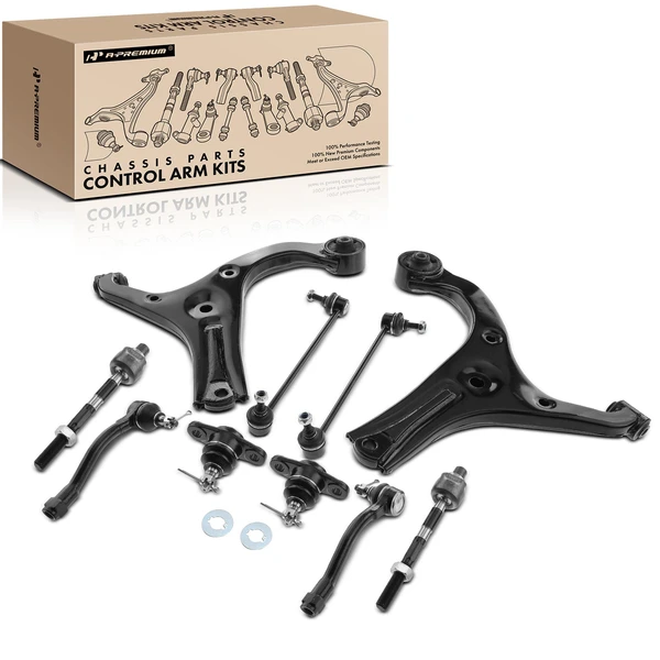 A Set of 10 Control Arm Ball Joint Sway Bar Link Tie Rod End Kit Front Side A-Premium APCA4061