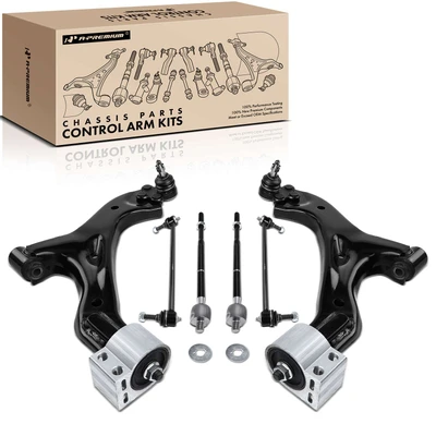 6 Pcs Front Lower Control Arm & Ball Joint Sway Bar Link