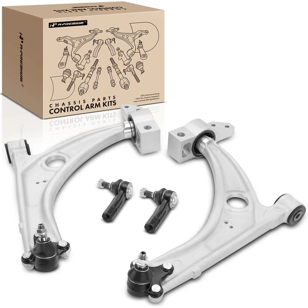 A Set of 4 Control Arm and Tie Rod End Kit Front Side A-Premium APCA3457