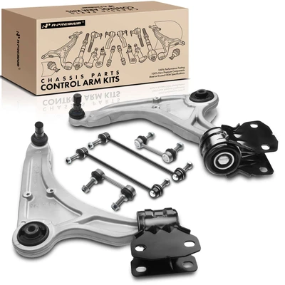 6 Pcs Front & Rear Control Arm with Ball Joint Stabilizer Bar Link