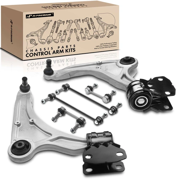 A Set of 6 Control Arm and Sway Bar Link Kit Front & Rear A-Premium APCA3461