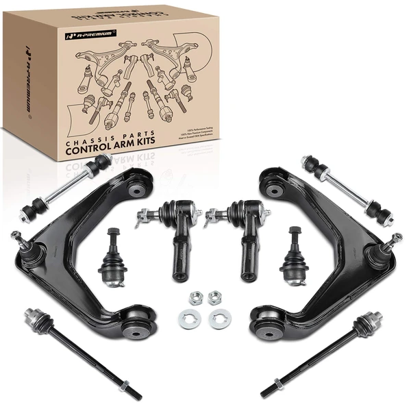A Set of 10 Control Arm Ball Joint Sway Bar Link Tie Rod End Kit Front Side A-Premium APCA4054