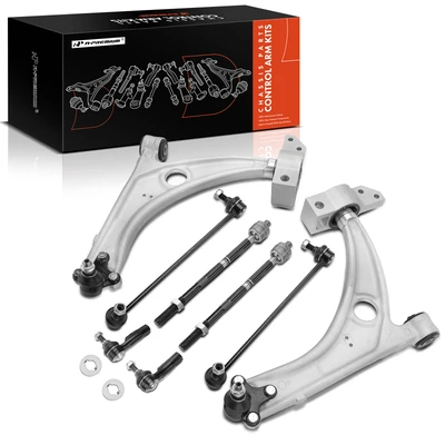8 Pcs Front Control Arm with Ball Joint Stabilizer Bar Link