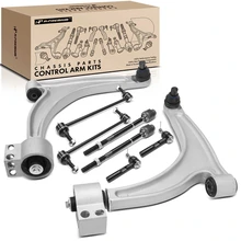 2007-2009 Saturn Aura A Set of 8 Control Arm Sway Bar Link and Tie Rod End Kit Front Inner & Outer A-Premium APCA4059