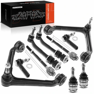 10 Pcs Front Control Arm Stabilizer Bar Link Tie Rod Ball Joint