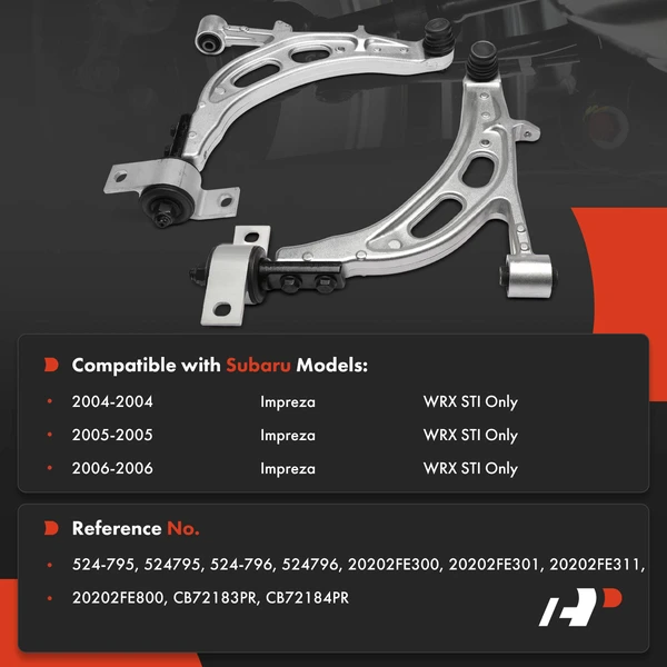 2-Pc Control Arm with Ball Joint, Front Driver & Passenger Lower with Ball Joint A-Premium APCA9175