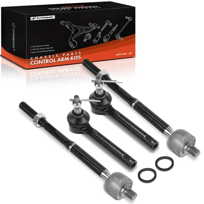 4 Pcs Front Inner & Outer Steering Tie Rod End