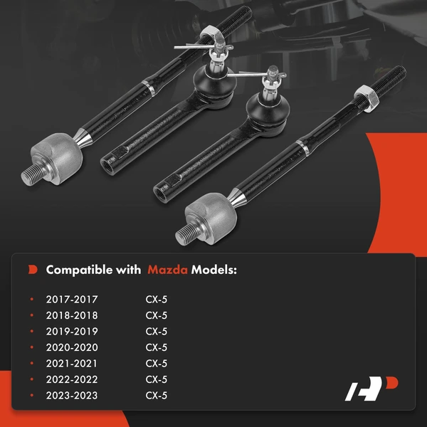 4 Tie Rod End Front Inner & Outer A-Premium APCA7807