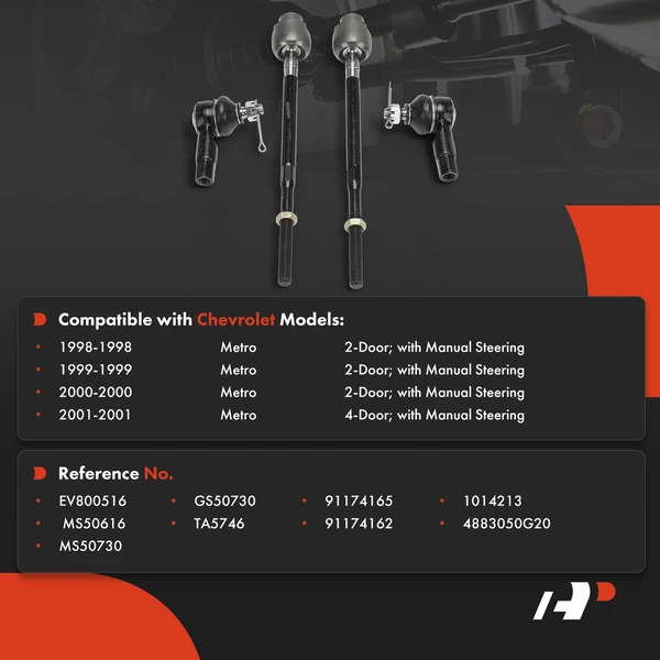 Tie Rod End Front Inner & Outer A-Premium APCA8045