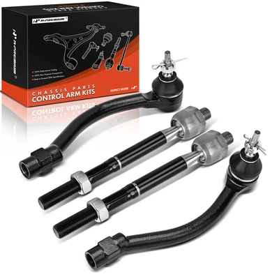 4 Pcs Front Inner & Outer Tie Rod End