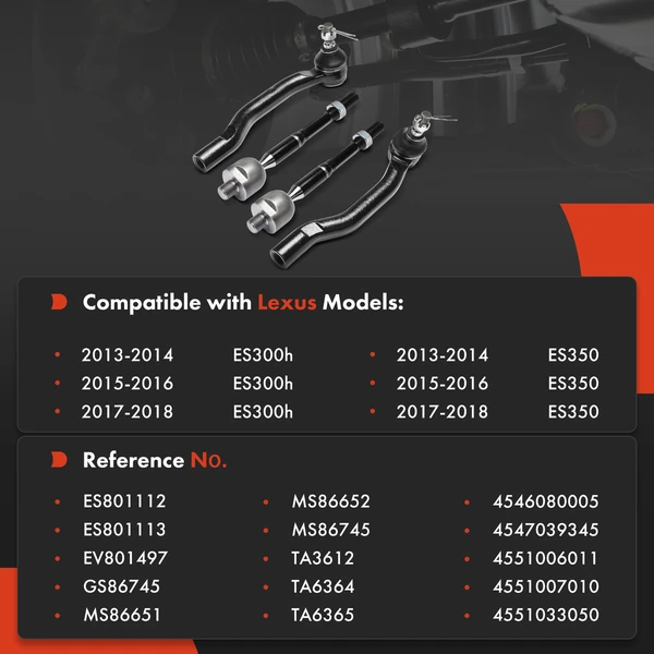 Tie Rod End Front Inner & Outer A-Premium APCA8049