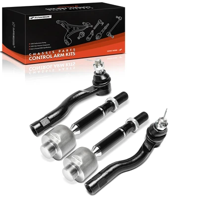 4 Pcs Front Inner & Outer Steering Tie Rod End