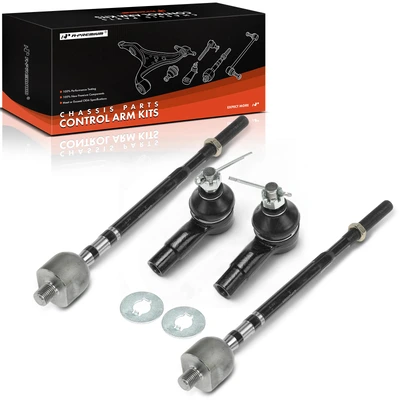 4 Pcs Front Inner & Outer Tie Rod End Kit
