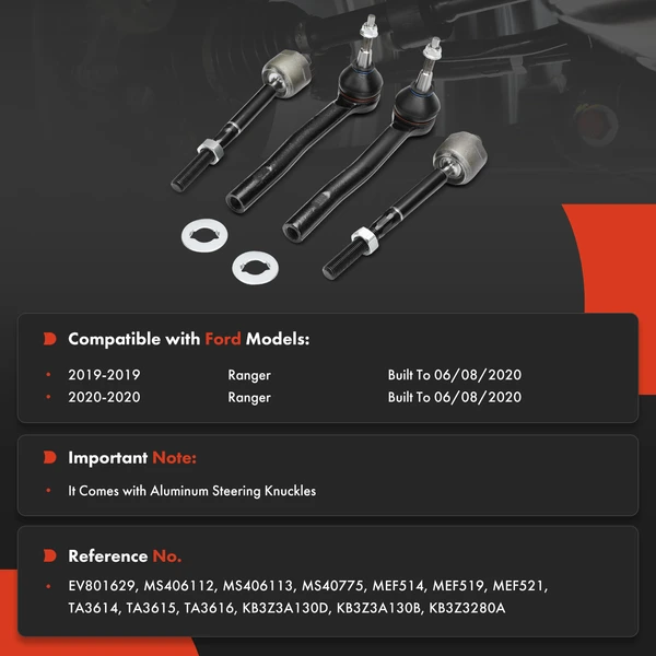 Tie Rod End Front Inner & Outer A-Premium APCA8055