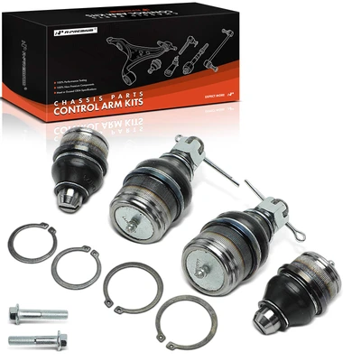 4 Pcs Front Upper & Lower Ball Joint Kit