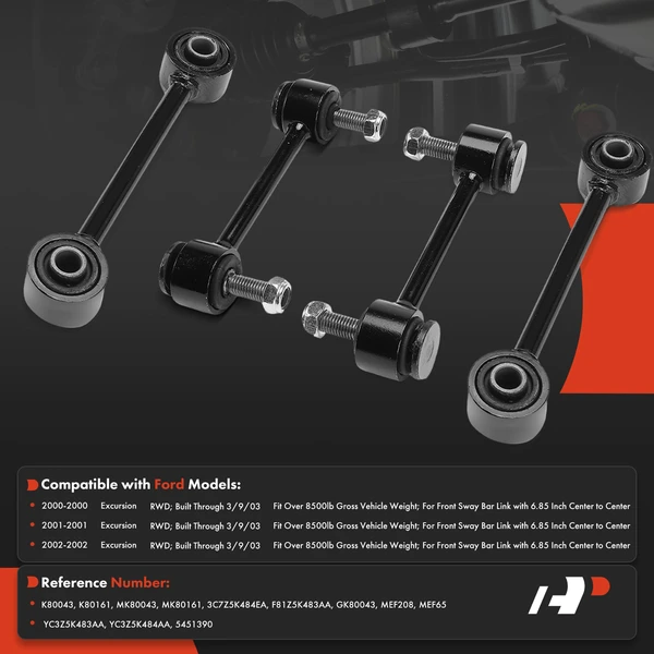 Suspension Stabilizer Sway Bar Link Front & Rear A-Premium APCA8383